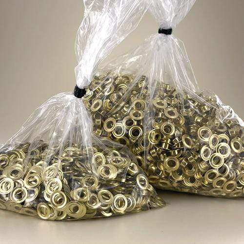 Ohio Travel Bag Fasteners #00 Brass, Grommets with Washers, 25-Gross, Solid Brass, #GWB-00-B GWB-00-B