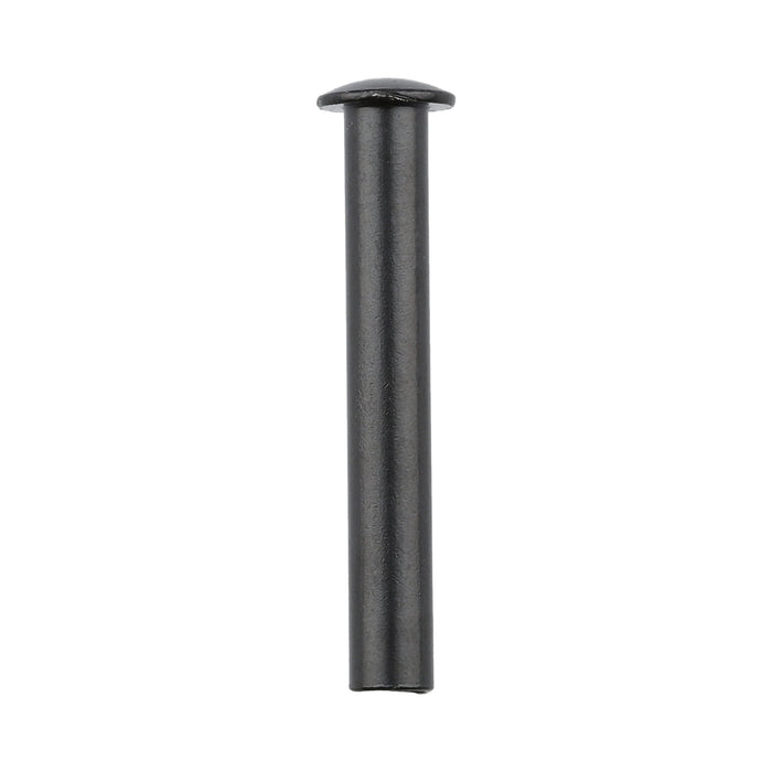 1 1/2" Black, Tubular Rivet, Steel - 12 pk