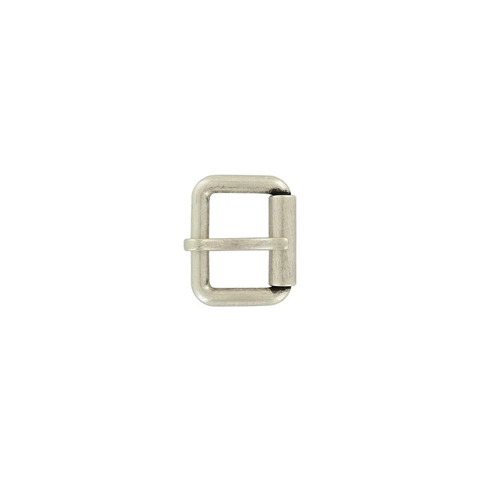 1 1/2" Brushed Nickel, Heel Bar Roller Buckle, Zinc Alloy