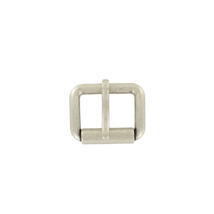 1 1/2" Brushed Nickel, Heel Bar Roller Buckle, Zinc Alloy