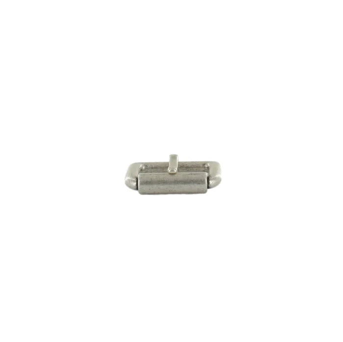 1 1/2" Brushed Nickel, Heel Bar Roller Buckle, Zinc Alloy