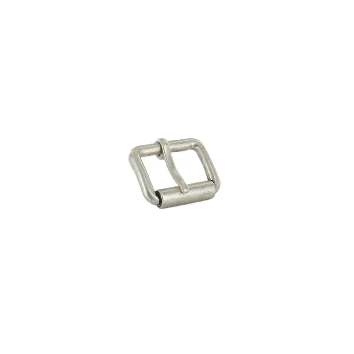 1 1/2" Brushed Nickel, Heel Bar Roller Buckle, Zinc Alloy