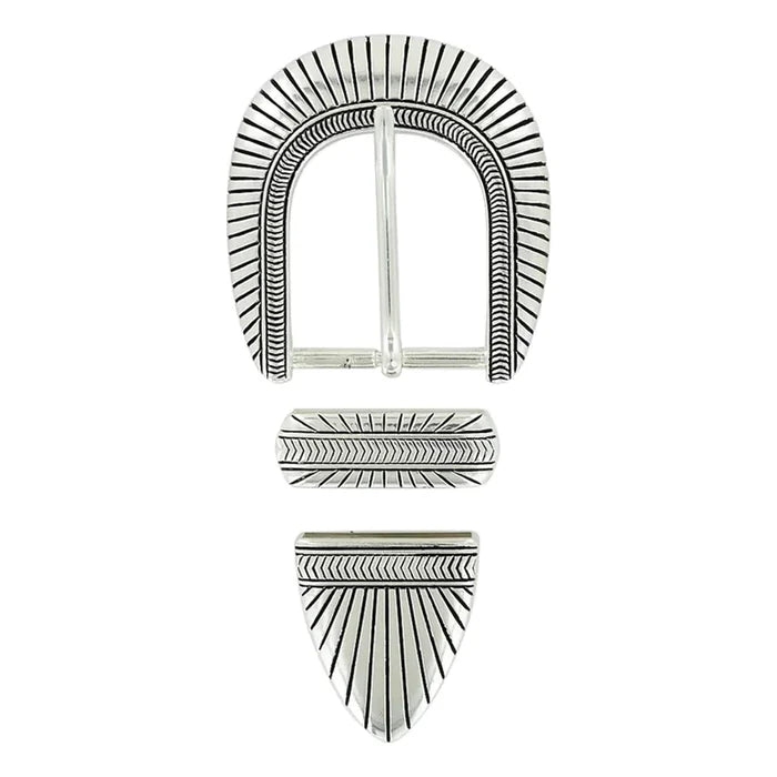 1 1/2" Nickel, Sedona Buckle Set, Zinc Alloy