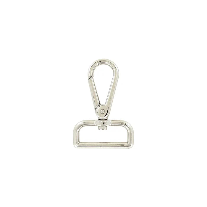 1 1/2" Shiny Nickel, Lever Swivel Snap Hook, Zinc Alloy-PK4