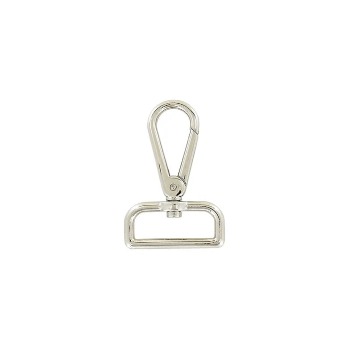 1 1/2" Shiny Nickel, Lever Swivel Snap Hook, Zinc Alloy-PK4