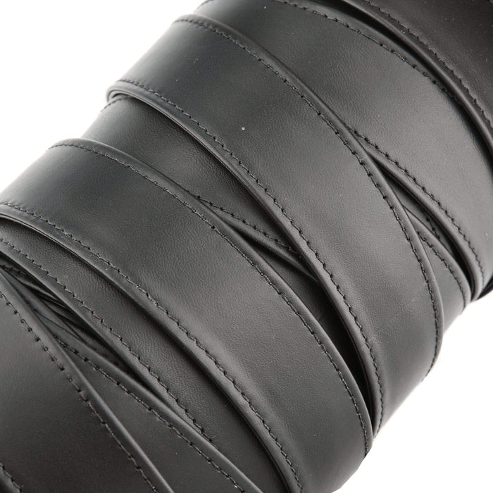 Ohio Travel Bag Strapping 1 1/4" Black, Leather Strapping, Leather, #CALF-1-1-4-BLK CALF-1-1-4-BLK