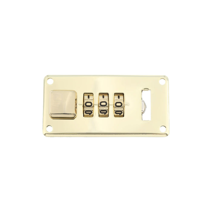 Ohio Travel Bag Locks & Closures 1 1/4" Shiny Brass, Combination Lock, Steel, #L-1416-BRS L-1416-BRS