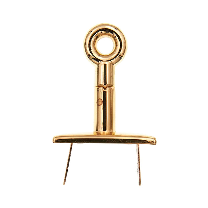 1 3/4" Shiny Gold, Triple Plate Turn Lock, Zinc Alloy
