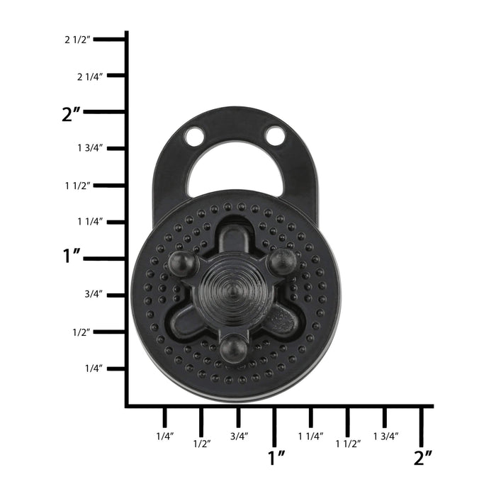 Ohio Travel Bag 1 3/8" Black, Turn Lock , Zinc Alloy, #P-2410-BLK P-2410-BLK