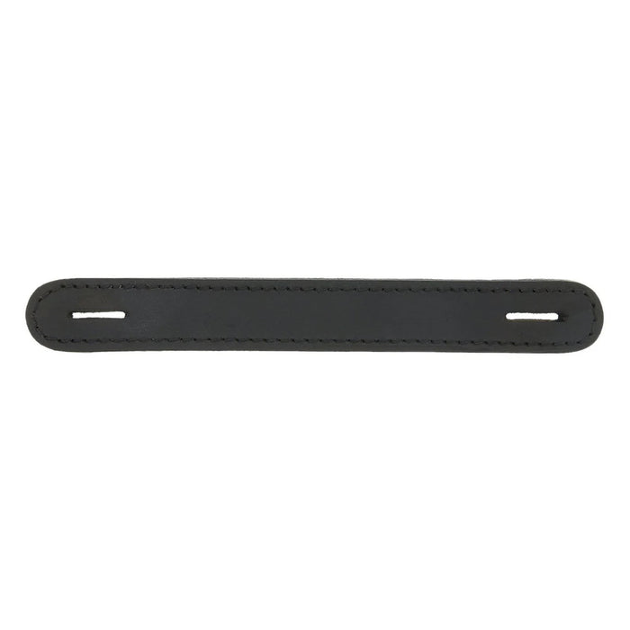 1" Black, Slotted Round End Trunk Handle, Leather