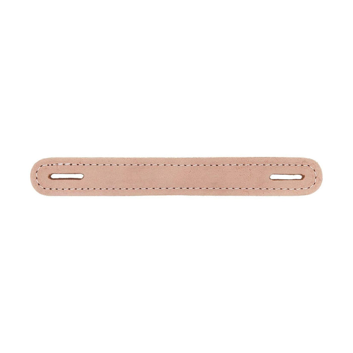 1" Natural Russet, Slotted Round End Trunk Handle, Leather