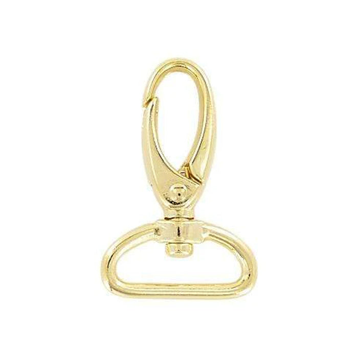 1" Shiny Gold, Lever Swivel Snap Hook, Zinc Alloy-4PK