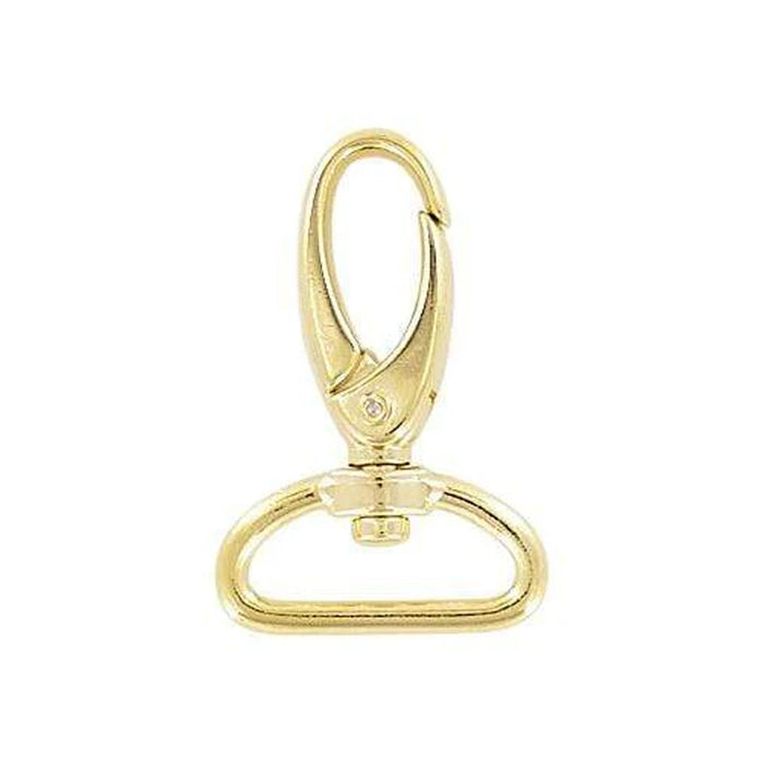 1" Shiny Gold, Lever Swivel Snap Hook, Zinc Alloy-4PK