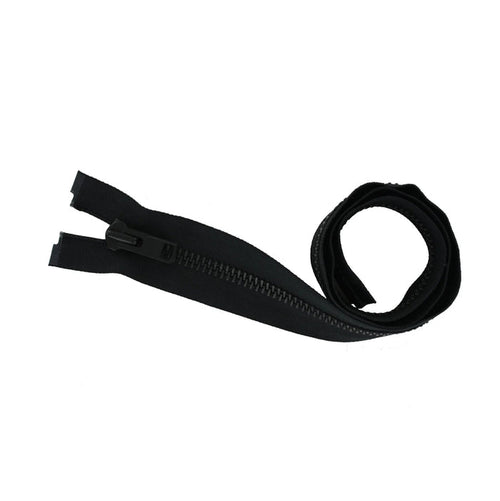 #10 Metal, Black, 30" Separating Bomber Jacket Zipper with Black Oxide Teeth