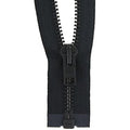 #10 Metal, Black, 36" Separating Bomber Jacket Zipper with Black Oxide Teeth