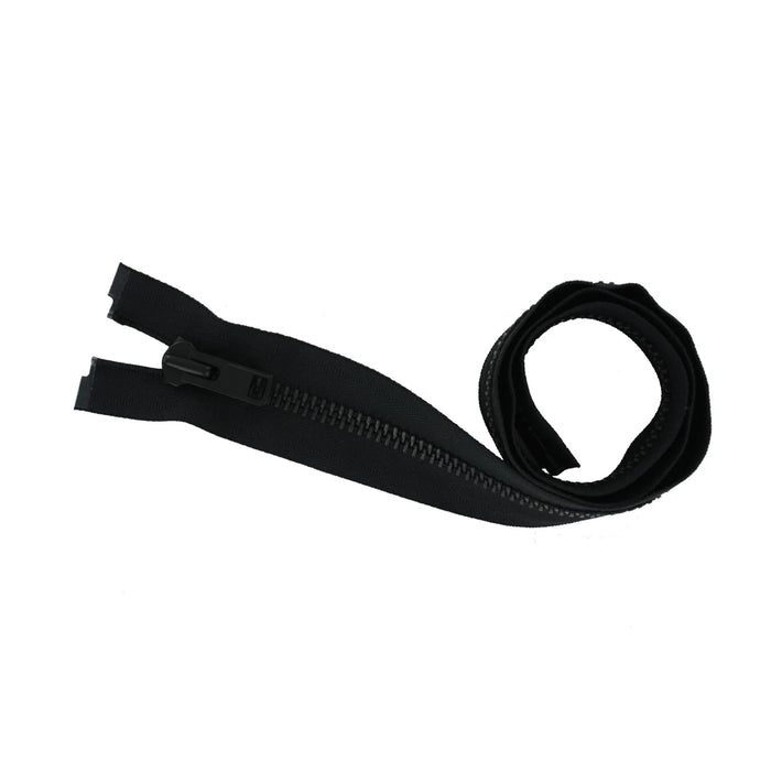 #10 Metal, Black, 36" Separating Bomber Jacket Zipper with Black Oxide Teeth