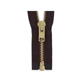 #10 Metal, Brown, 30" YKK Separating Jacket Zipper with Brass Teeth