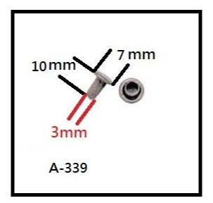 Ohio Travel Bag Fasteners 10mm Antique Brass, Double Cap Jiffy Rivet, Steel-PK100, #A-339-ANTB A-339-ANTB