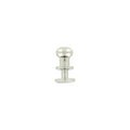10mm, Nickel, Press Stud Collar Button, Solid Brass - PK5