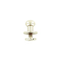 10mm, Nickel, Round Top Collar Button Stud with Screw, Solid Brass - PK5