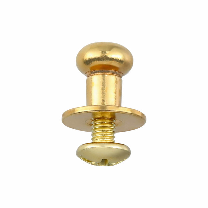 Ohio Travel Bag Adornments 7mm Brass, Collar Button w/Screw, Solid Brass, #P-1700-SB P-1700-SB