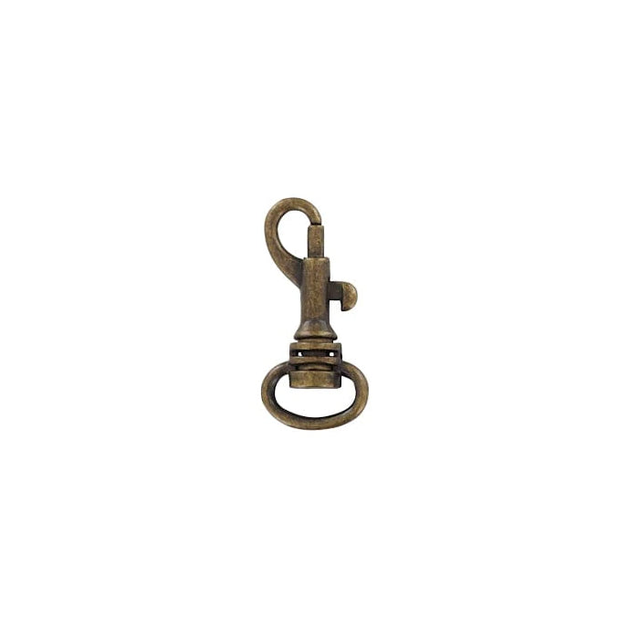 1/2" Antique Brass, Bolt Swivel Snap Hook, Zinc Alloy-PK4