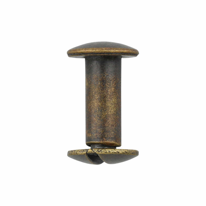 Ohio Travel Bag 1/2" Antique Brass, Chicago Screw, Solid Brass, #L-156-1-2-ANTB L-156-1-2-ANTB