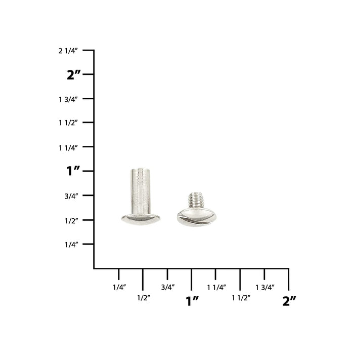 1/2" Nickel, Chicago Screw, Solid Brass PK10