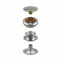 Ohio Travel Bag 1/2" Nickel, Pull-The-DOT Snap Set (Pack of 10 Sets Complete), Solid Brass, #WF-050-SBN WF-050-SBN