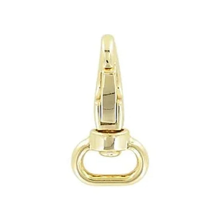 1/2" Shiny Gold, Lever Swivel Snap Hook, Zinc Alloy- 5pk