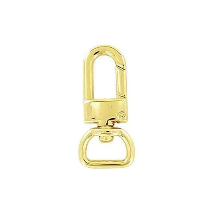 1/2" Shiny Gold, Lever Swivel Snap Hook, Zinc Alloy-PK5