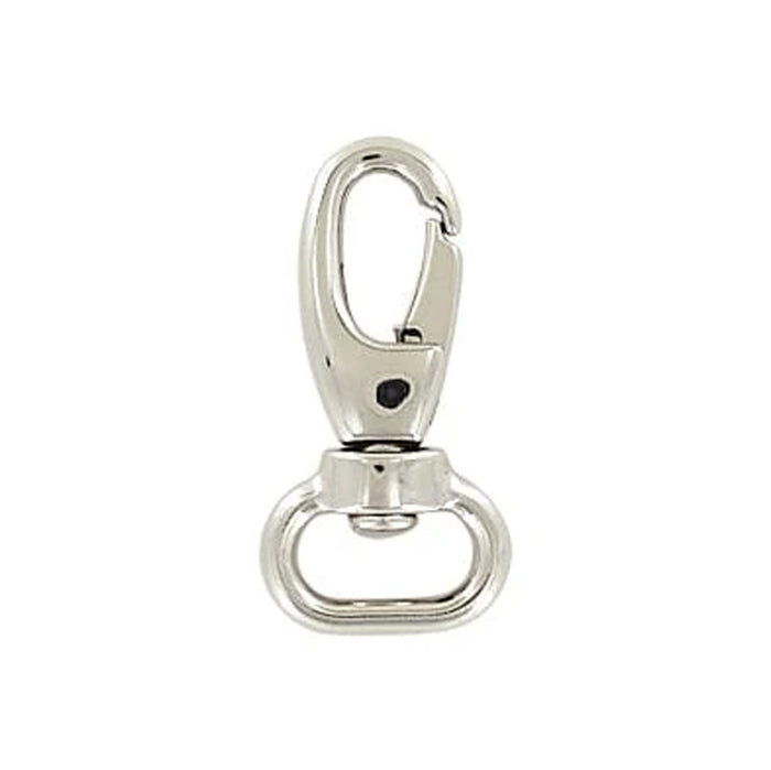 1/2" Shiny Nickel, 1 3/8" Lever Swivel Snap Hook, Zinc Alloy, 5-Pack