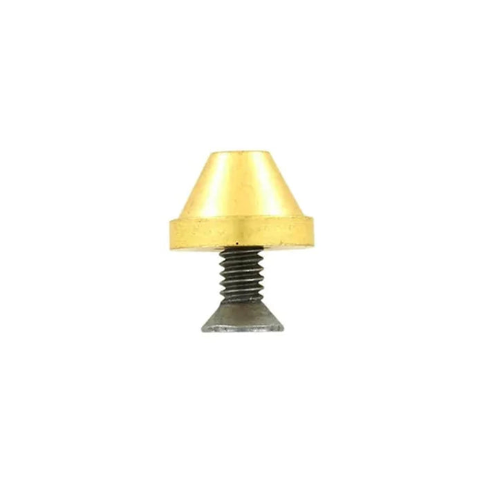 12mm Brass, Cone Handbag Bottom w/screw, Solid Brass-PK10