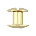 Ohio Travel Bag 1/4" Brass, Open Hole Chicago Screw, Solid Brass, #L-156OH-1-4-BP L-156OH-1-4-BP