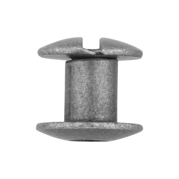 Ohio Travel Bag 1/4" Nickel, Open Hole Chicago Screw, Solid Brass, #L-156OH-1-4-NIC L-156OH-1-4-NIC