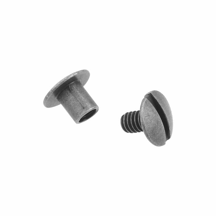 Ohio Travel Bag 1/4" Nickel, Open Hole Chicago Screw, Solid Brass, #L-156OH-1-4-NIC L-156OH-1-4-NIC