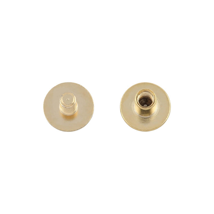 Ohio Travel Bag Fasteners 1/4" Shiny Gold, Flat Top Chicago Screw, Solid Brass, #P-2334-GOLD P-2334-GOLD
