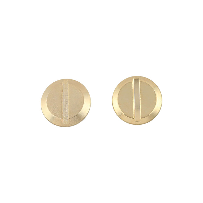 Ohio Travel Bag Fasteners 1/4" Shiny Gold, Flat Top Chicago Screw, Solid Brass, #P-2334-GOLD P-2334-GOLD