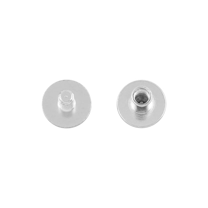 Ohio Travel Bag Fasteners 1/4" Shiny Nickel, Flat Top Chicago Screw, Solid Brass, #P-2334-NIC P-2334-NIC