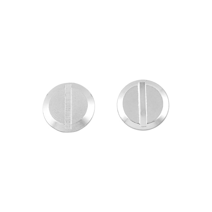 Ohio Travel Bag Fasteners 1/4" Shiny Nickel, Flat Top Chicago Screw, Solid Brass, #P-2334-NIC P-2334-NIC