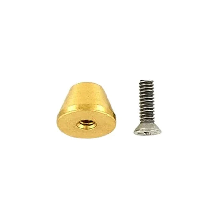 14mm Brass, Cone Handbag Bottom w/screw, Solid Brass-PK10