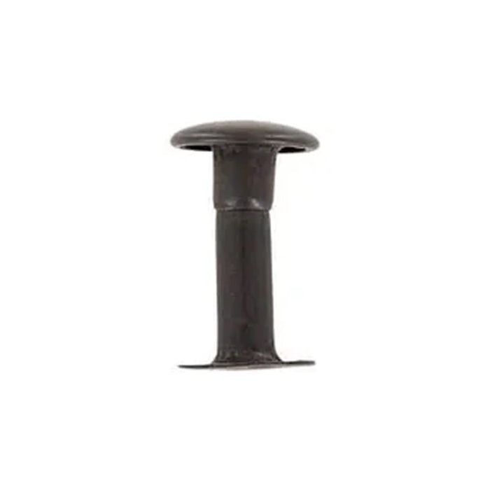 15mm Black, Single Cap Jiffy Rivets, Solid Brass-100ct