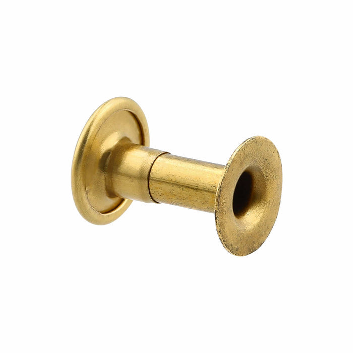 Ohio Travel Bag 15mm Brass, Single Cap Jiffy Rivets, Solid Brass-100ct, #515S-SB 515S-SB