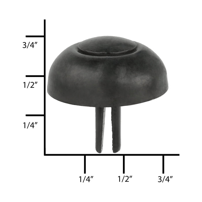 Ohio Travel Bag 17mm Black, Bottom Stud, Steel, #201-6-16-BLK 201-6-16-BLK