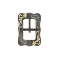 #1872 Contoured Center Bar Buckle Buffed Black Steel,
