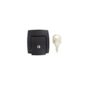 2 1/16" Black, Lock, Zinc Alloy