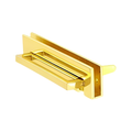 2 5/8" Gold, Flap Drop Lock, Zinc Alloy