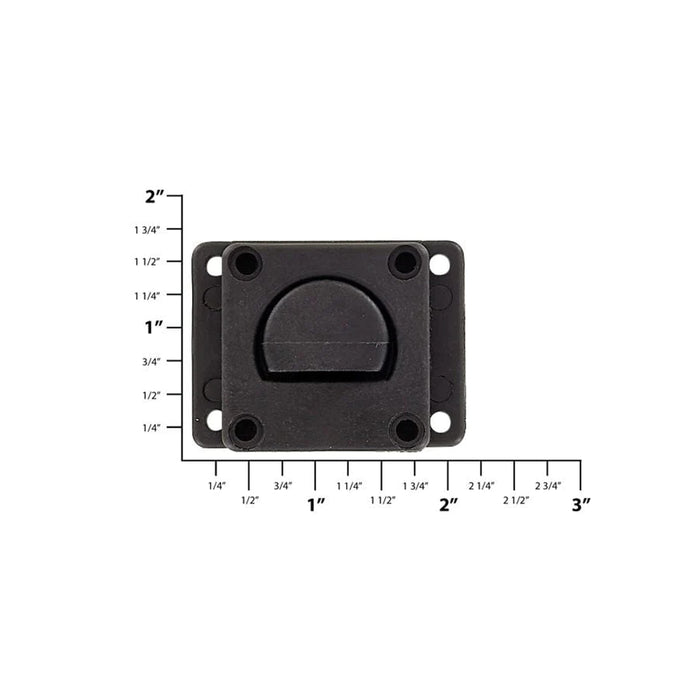 2" Black, Radio Swivel Clip, Plastic