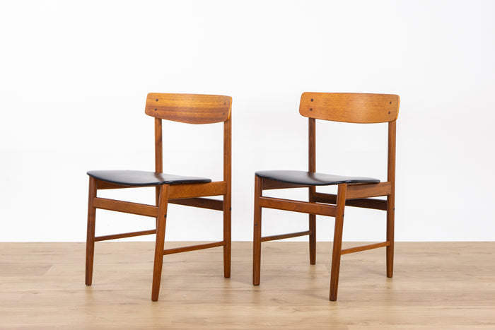 2 Danish Modern Teak & Beech Dining Chairs - (D1582)