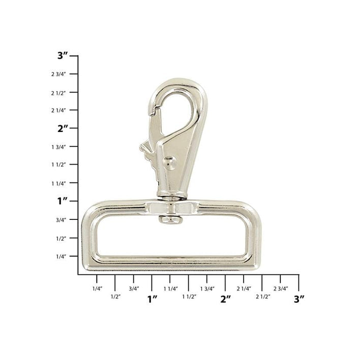 Ohio Travel Bag Swivel Snaps 2" Nickel, Lever Swivel Snap Hook, Zinc Alloy, #P-2027-NP P-2027-NP
